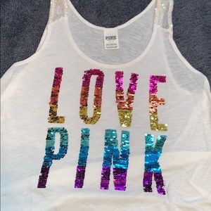 LIMITED EDITION Pink Victoria’s Secret Tank Top